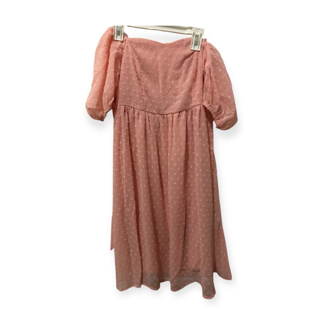 Pink Puff Sleeve Dress Kids